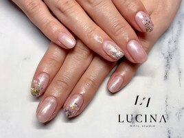 H-449大人可愛いラメネイル