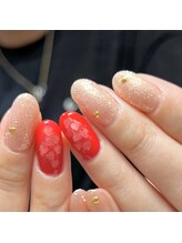 チェリーネイル(Cherry nail)/ハート★バレンタインネイル