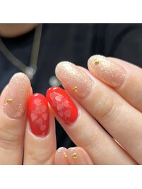 ハート★バレンタインネイル
