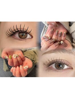 ネイル・アイメニューの同時施術が可能