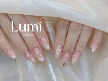 ルミネイル 池袋東口サンシャイン店(Lumi Nail)/リボン　ミラー　ドット