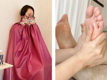 リシア(Re.sia)の写真/【よもぎ蒸し＋オイルリンパマッサージ】体の巡りを改善！冷え、むくみでお悩みの方にデトックス効果も◎
