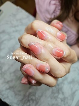 シュガーネイル(sugar nail)/チーク×先端マグネットネイル