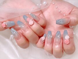 グラデーション　ワンホンネイル