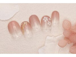 5000円　グラデ　桜　金箔