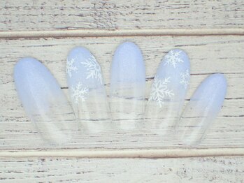 ワンネイル(ONE NAIL)/＃雪の結晶＃冬ネイル