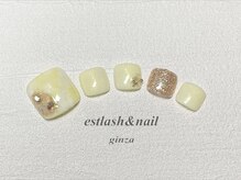 エストラッシュアンドネイル 銀座店(est lash&nail)/フットネイル　イエローネイル