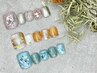 【FOOT】100種から選べる♪シェラック定額アートフットネイル¥8800
