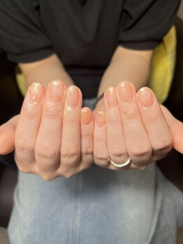 ブランシュネイル(BlancheNail)/お砂糖みたいなオレンジラメ