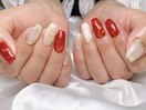 バレンタインネイル