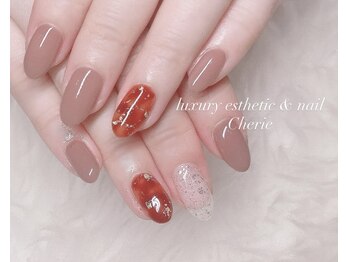 べっ甲ネイル/金箔