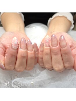 エムズネイル 敦賀店/ぷっくりフラワー