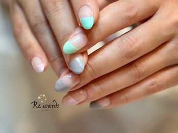 リワーズネイル 千歳船橋店(ReWARDs nail)/春色フレンチ