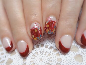 アミュリー ネイル アトリエ(Amury nail atelier)/ヴィンテージフラワーネイル♪