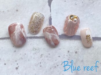 ネイルアンドまつげエクステ ブルーリーフ 四谷三丁目店(Blue Reef)/大理石ネイル