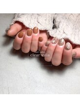 ネイルサロンクリアヴィラ(nail salon clear villa)/trend×one colorアシメ¥8490