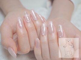 ホワイトミラーバレエコアネイル