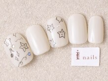 アイネイルズ 三宮店(I nails)/落書き星ネイル