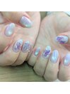 紫陽花ネイル
