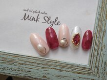 ミンクスタイル 恵比寿店(Mink Style)/赤べっ甲キラキラネイル