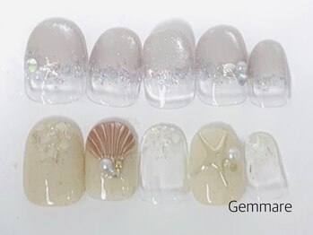 ジェンマーレ たまプラーザ店(Gemmare)の写真/爪の形や長さに合わせた施術で、指先が綺麗に見える♪嬉しいオフ無料＆定額制で通いやすい♪初めての方に◎