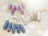 【ジェルチップ長さ出し】選べるトレンドアート　￥9800