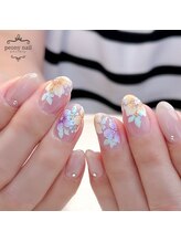 ピオニーネイル(peony nail)/クラシックエレガントなフラワー