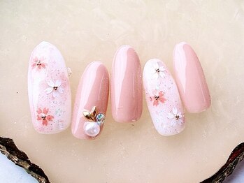 桜ネイル¥6980
