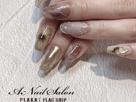 大人ひまわりnail