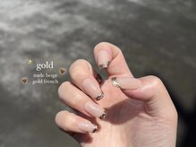 ケリーネイル(kelly nail.)/ゴールドフレンチネイル