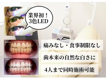 赤色LEDが効果2倍!!ビタミンE配合美白ジェル使用/同時に口臭ケア
