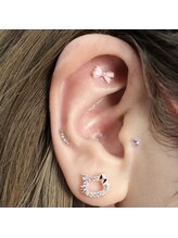 ハチナナヨンネイル(f*w874nail)/耳ツボジュエリー