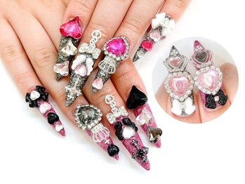 ネイルコレクション ピンク(Nail Collection Pink)/長さ出しジェルアート放題♪地雷