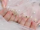 黄色推しネイル