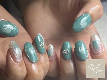 ネイルセッション(nail session)/初夏のミントグリーン