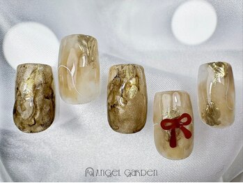 エンジェルガーデン 青山店(Angelgarden)/ニュアンス ゴールド正月ネイル