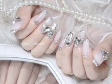 リンドネイル バイ モカ アンド ララ(Lind nail by moca and LaLa)/【mizuki】ガラスフレンチネイル