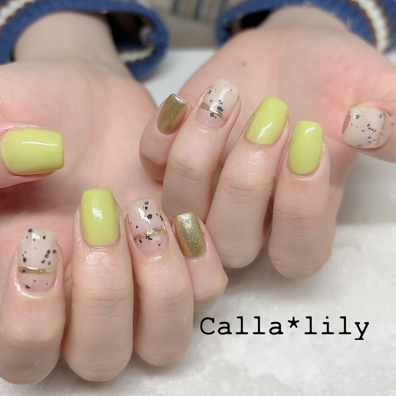 ネイルケア ネイルチップ オーダー ピスタチオ サンディ 花柄