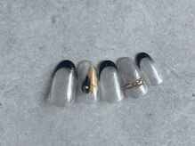 ネイルズ ララ(nails Lala)/黒フレンチ