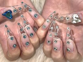 キラキラクリアネイル
