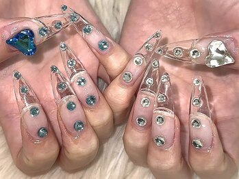 ネスネイル 池袋(Nes.nail)/キラキラクリアネイル