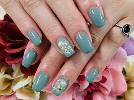 【ほり】シンプルキラキラネイル