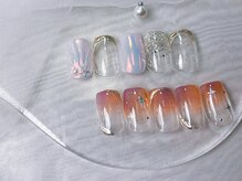 プティ アイビューティ 京橋店(peTiT eyebeauty)/うるうるネイル　オーロラ