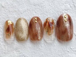 タイダイ メタリック ブラウン