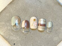 カラ ネイル 中津店(calla nail)/チェック×フレンチ