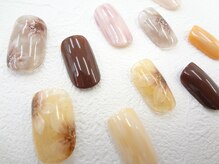 ネイルサロン クイール 小山店(NAIL SALON QUILL)/ワンカラー×フラワーアート