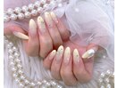 黄色ネイル グラデーション 夏