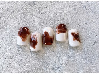 ニュアンスカフェラテネイル