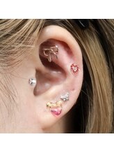 ハチナナヨンネイル(f*w874nail)/耳ツボジュエリー