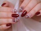 ツイードネイル　冬ネイル　銀座